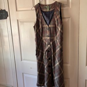 Anthropology plaid wool dress
